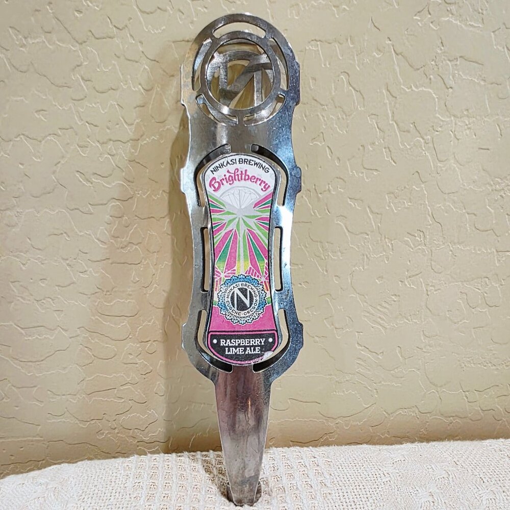 Ninkasi Brewing Co Eugene OR Raspberry Lime Ale Metal Beer Tap Handle